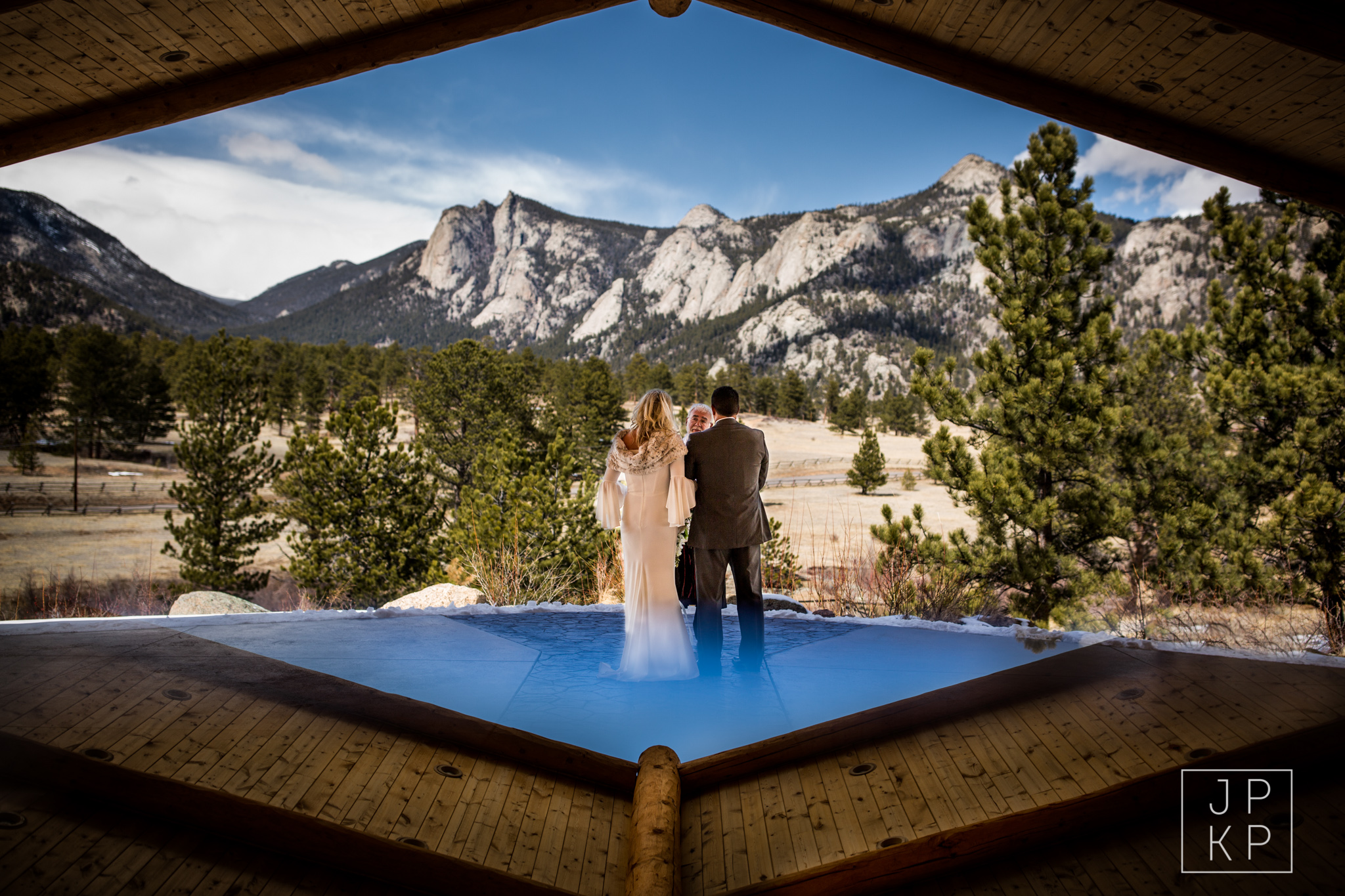 winter black canyon inn wedding