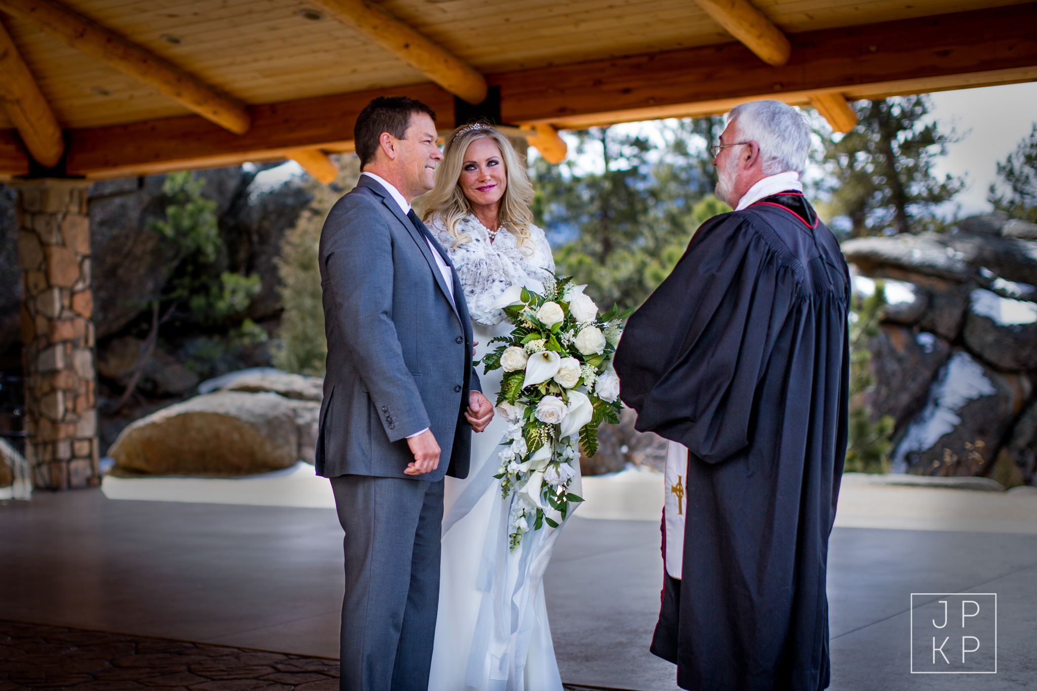 winter black canyon inn wedding