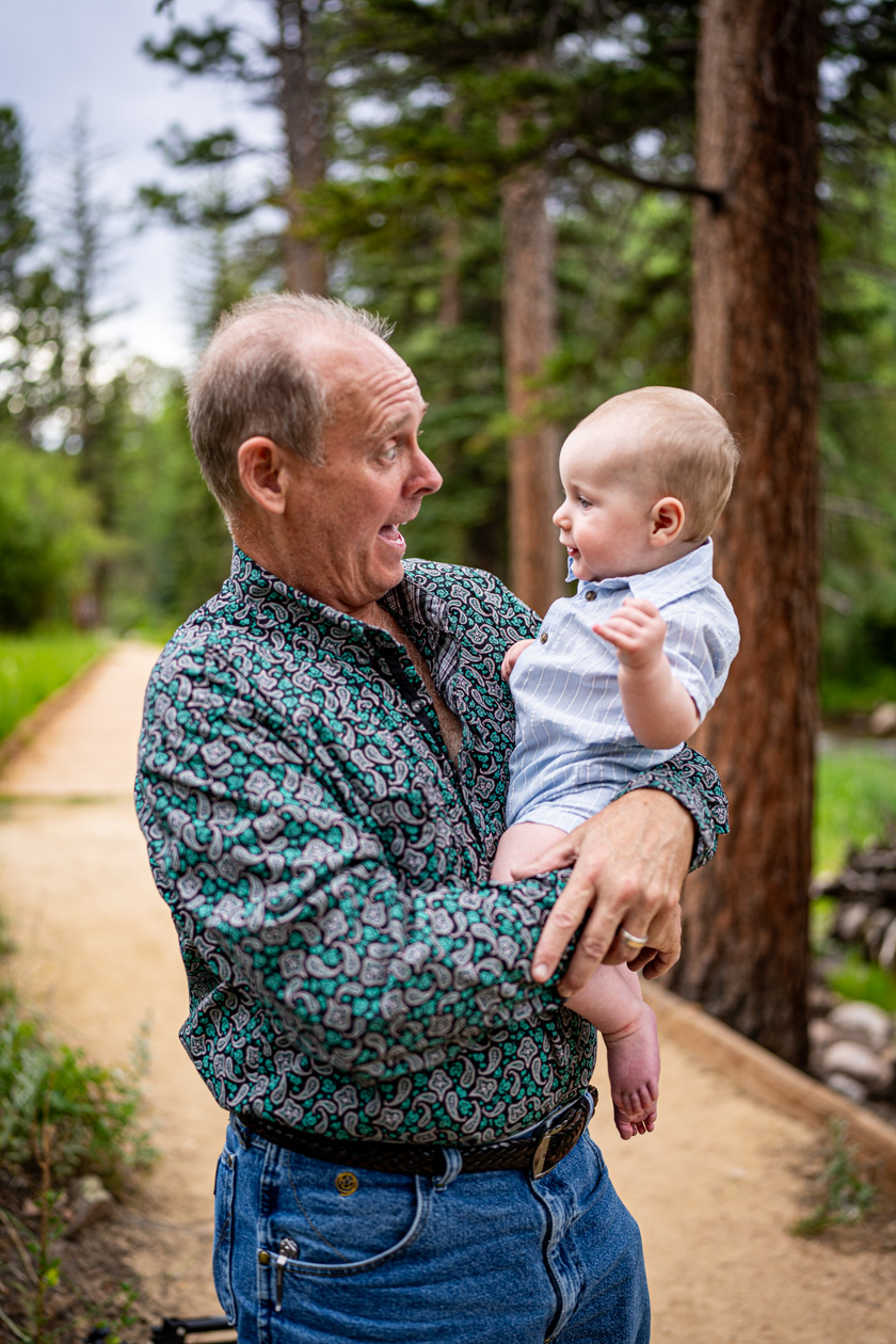 grandfather and grandson, captured by estes park photographers, joe and kari pyle