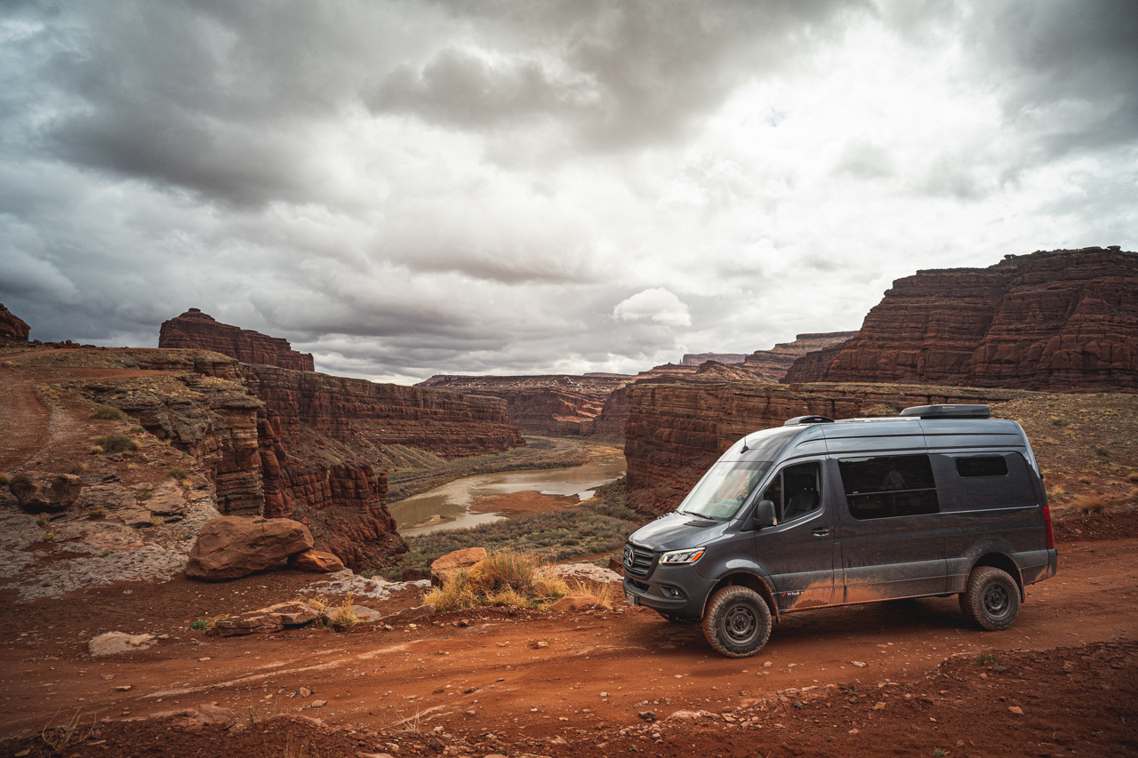 joe and kari pyle in their van, smokey