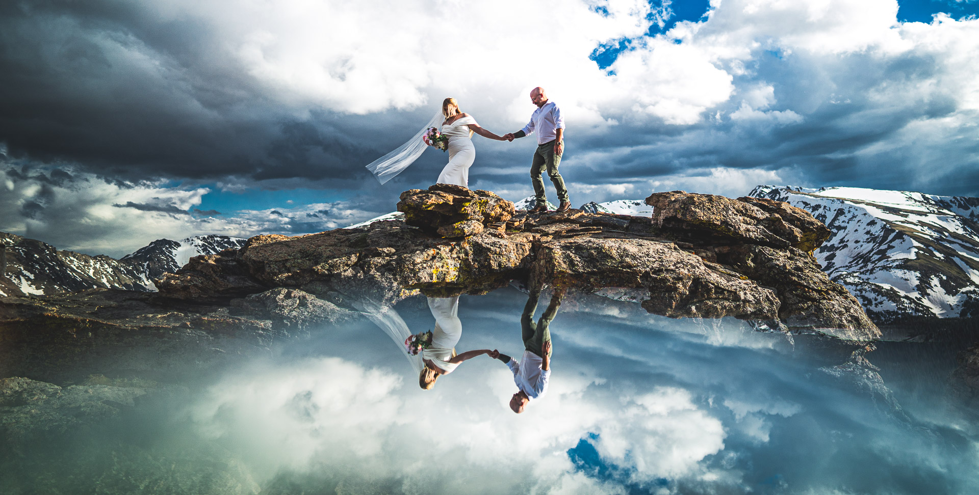 Elopement photo of couple in RMNP, by Colorado Elopement Photographer, Pyle Photography, Estes Park Colorado