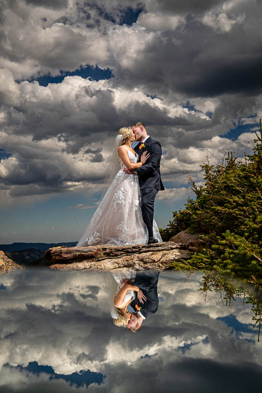 Estes Park elopement photographer captures couple embracing in the alpine in Rocky Mountain National Park