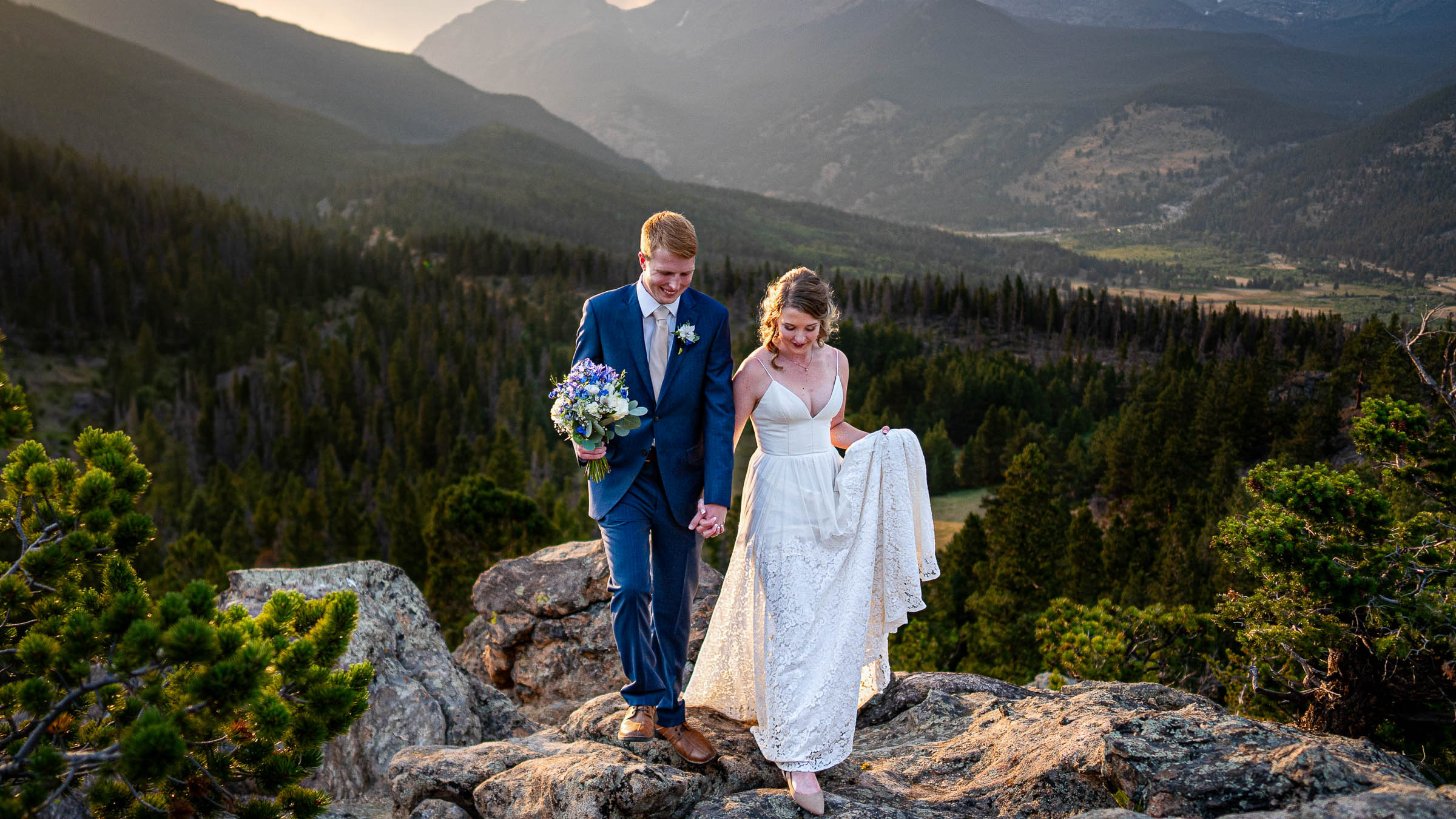 Estes Park Wedding Photographer captures elopement in Rocky Mountain National Park, photo by Joe and Kari Pyle